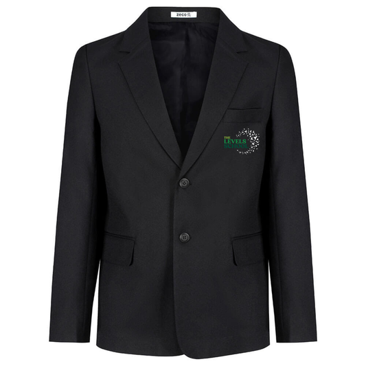 BLAZER (BLACK WITH EMBROIDERED LOGO)