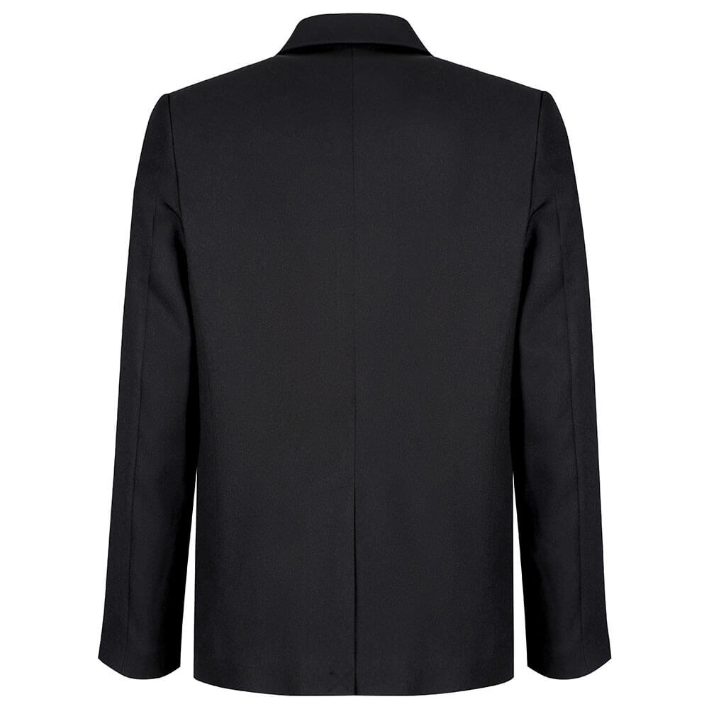 BLAZER (BLACK WITH EMBROIDERED LOGO)